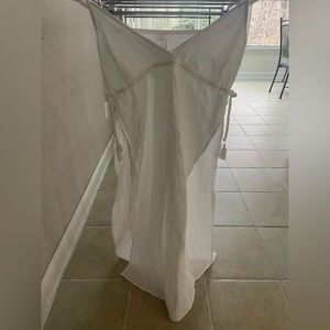 white cover up dress